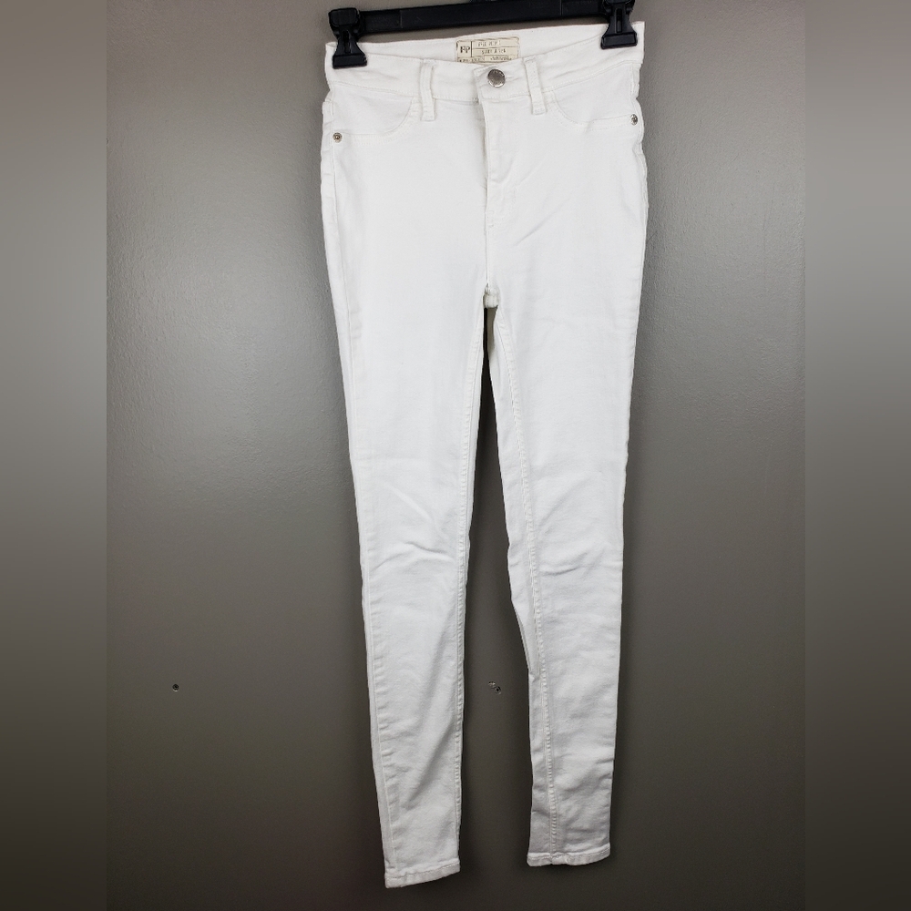 Free People Skinny Jeans White Size 25 R Stretch MWC1A